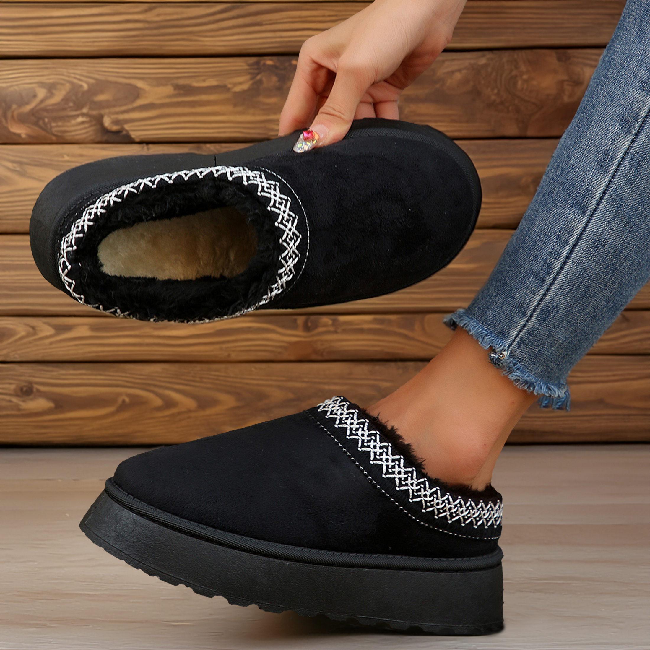 

Women's Fashion Thick Bottom Slippers Winter Warm Shoes Comfortable Casual Boots