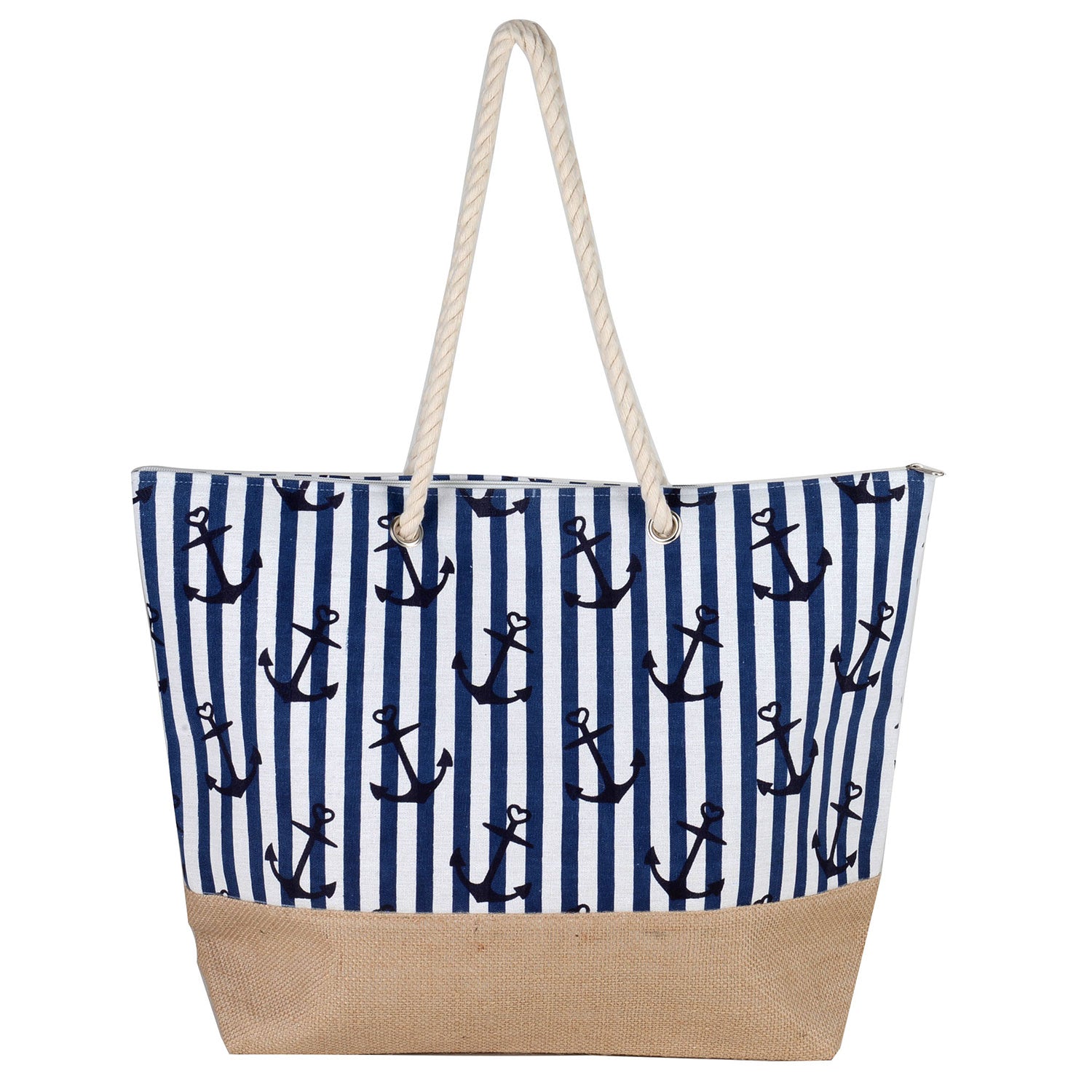 

22 15 In Anchor-printed Tote Bag For Women Swim