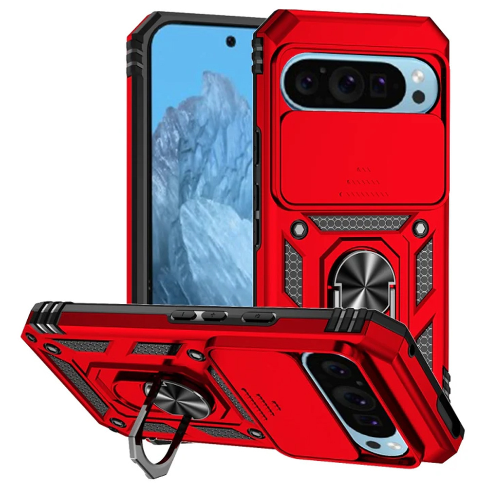 Case For Google Pixel 10 Pro XL 9A 8 Pro Pixel 7 Pro Slide Lens Protective Full Rugged Military Grade Kickstand Shockproof Cover - 202192403
