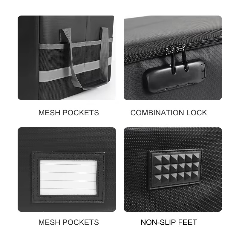 File Box Lock Fireproof Waterproof Box File Storage Temu