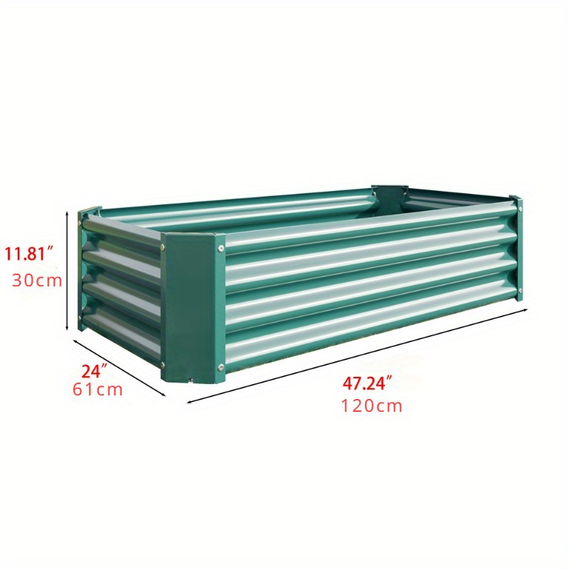 Metal Raised Garden Bed Rectangle Raised Planter Flowers Temu