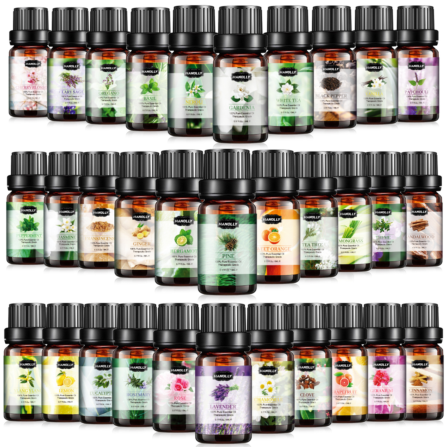 

Essential Oils Set, Essential Oil Kit For Diffuser, Humidifier, Scented Candle (32 X 5ml) - Amazing Gift Set For Women, Lover, Friends