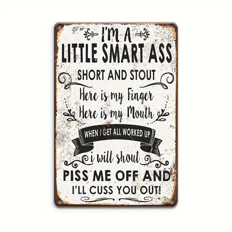 

Vintage-style Humorous Metal Sign - 12"x8" Retro Wall Art Decor For Garage, Porch, Cafe, Bar And Man Cave - Unique Gift For Friends And Family With Quirky Sense Of Humor