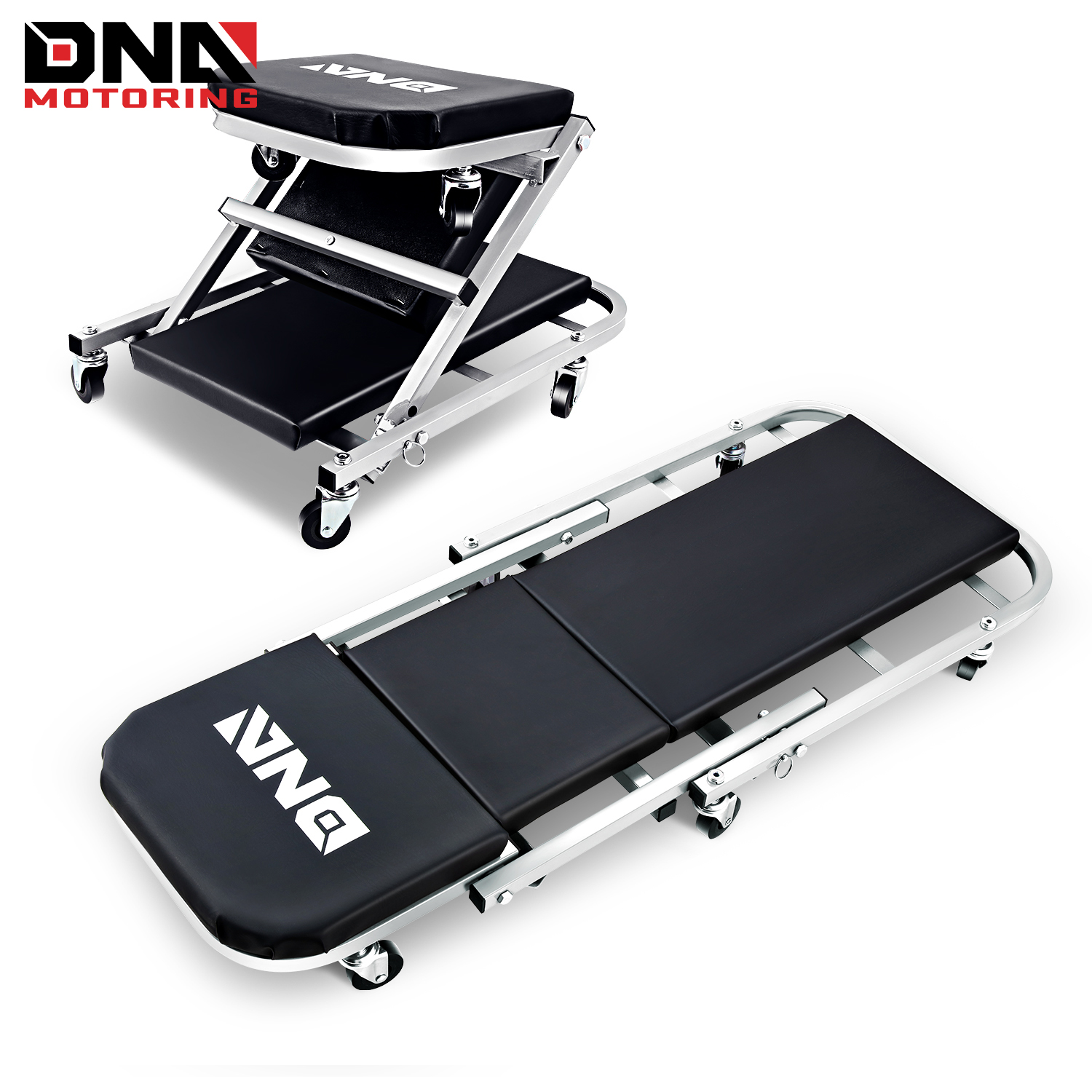 TEMU 40 Inches 2 In 1 Rolling Folding Car Seat 6 Pcs 2" Casters