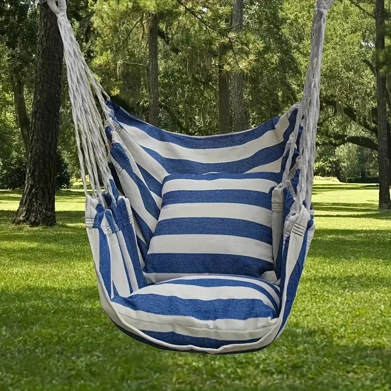 

1 Piece Outdoor Hammock Chair Leisure Swing Chair Lift Canvas Pillow - And Cushion-free Indoor And Outdoor Hammock Furniture Hanging Bed