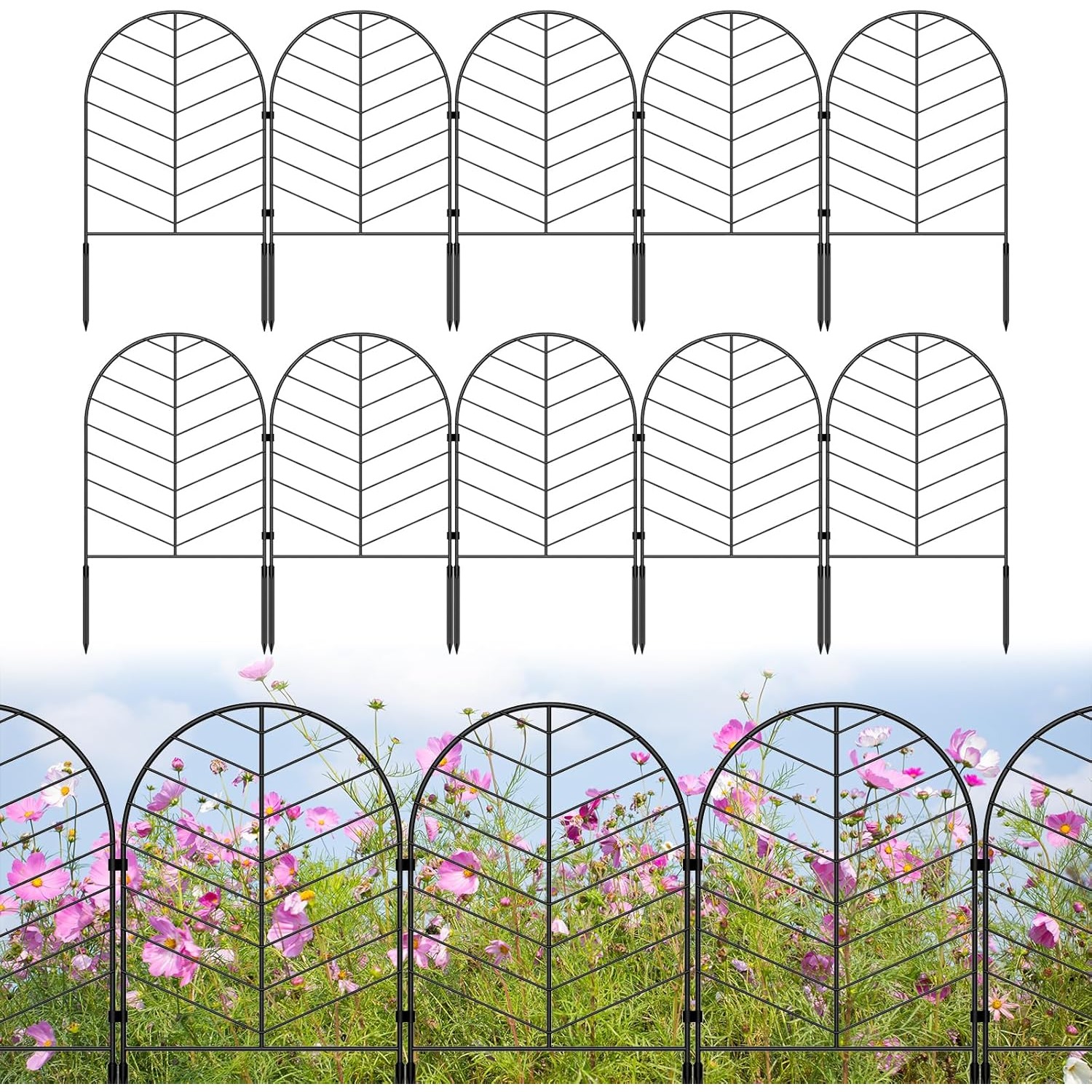 

Animal Barrier Garden Fence, No Digging Garden Fence Panels,rustproof Metal Fencing For Yard,dog Rabbits Wire Section Garden Edging Border For Yard Landscape Outdoor