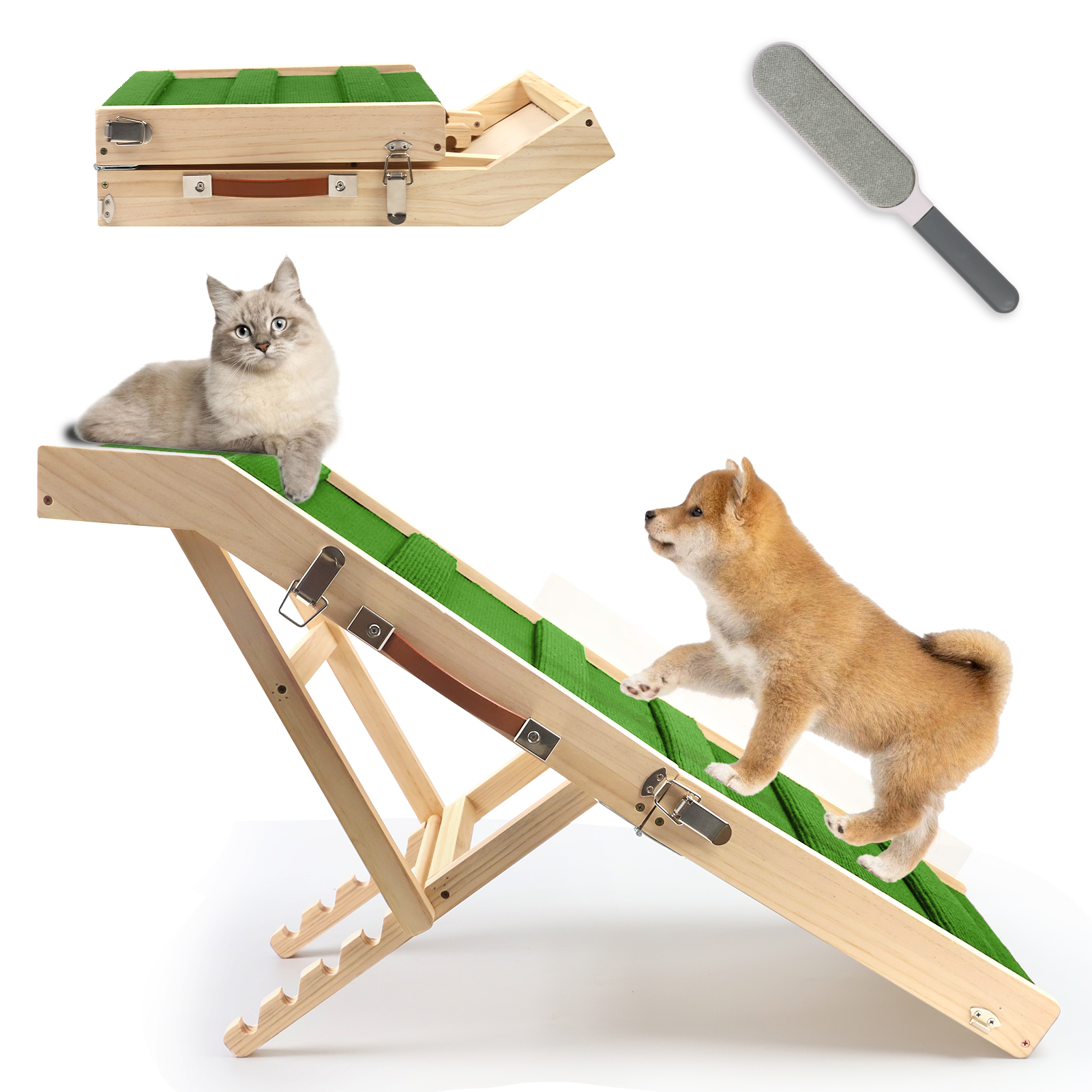 TEMU Folding Dog For Bed & , Pet For Small & To Bed, Pet , Portable Wooden Cat Pet For Car