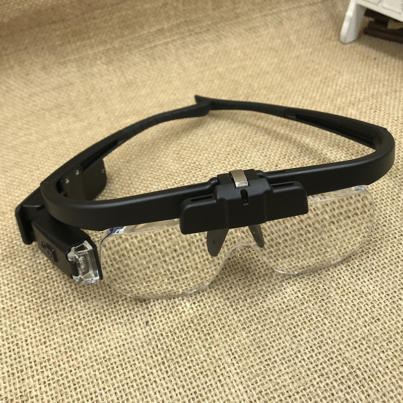 

Reading Magnifying Glasses With Light, 1.5x + 2x + 2.5x Total Of 3 Lenses (at The Same Time Can Be Used In Combination Of 2 Lenses), 2 Led Lights