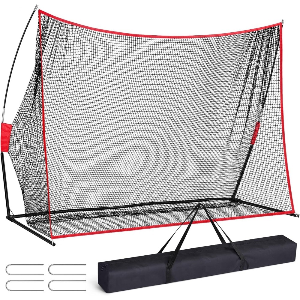 TEMU Balance From Golf Net - 10 X 7ft Golf Practice Net For Backyard Driving, Golf Hitting Net With Carry Bag, For Indoor & Outdoor Use, Improve Batting And Swing Skills, Backyard Personal Goal.