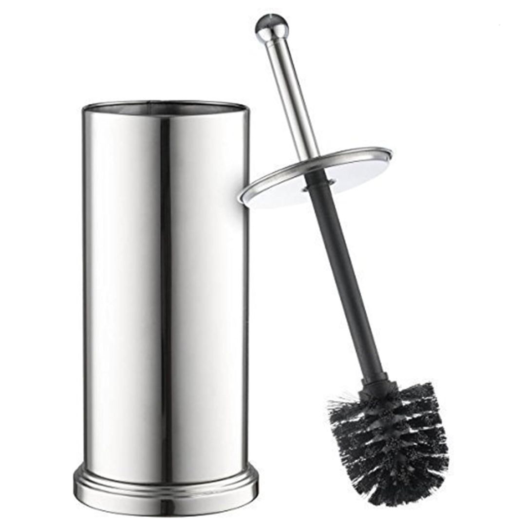 TEMU Toilet Bowl Brush And Holder - Bronze-chrome Bathroom Accessories Covered Toilet Brush Compact, Space Saving, Deep Cleaning Brush For Tall Toilet Bowl, Great Toilet Bowl Scrubber Cleaner