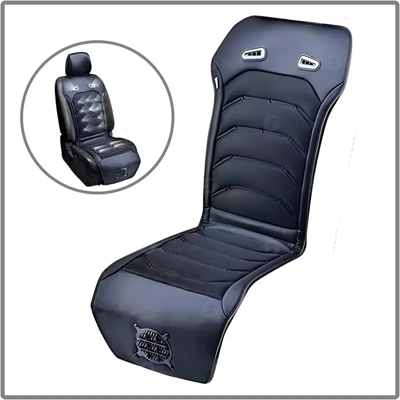 cooling car seat cushion black massager car seat cooler pad seat cover trips details 1