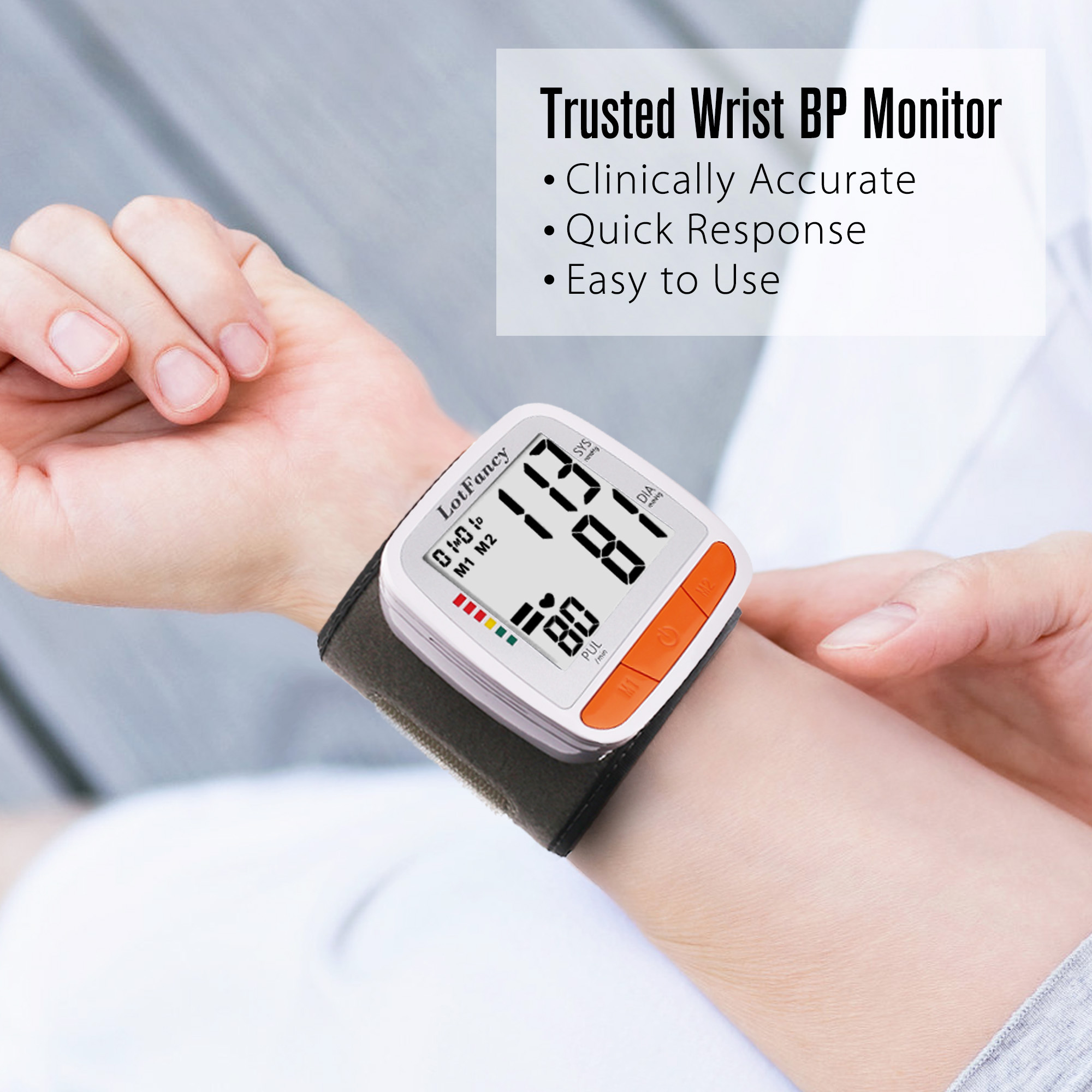 wrist   automatic   pressure machine wrist adjustable cuff 5 3 8 5 2   120 memory home bp gauge for irregular heartbeat detection Product details 5