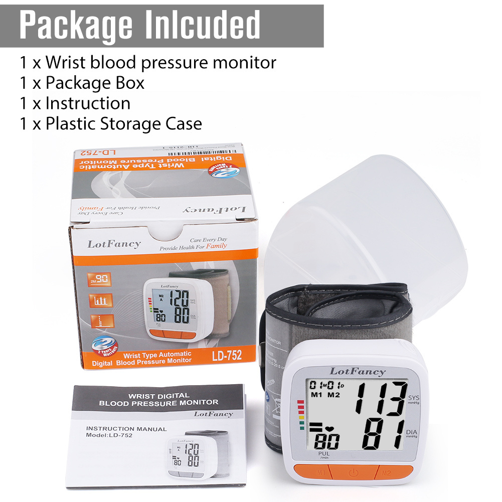 wrist   automatic   pressure machine wrist adjustable cuff 5 3 8 5 2   120 memory home bp gauge for irregular heartbeat detection Product details 2