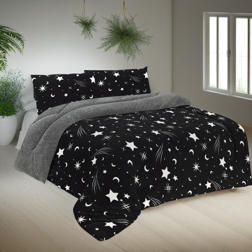 

Starry Comforter Set - 3-piece Soft Microfiber Bedding With Print, Ideal For Decor