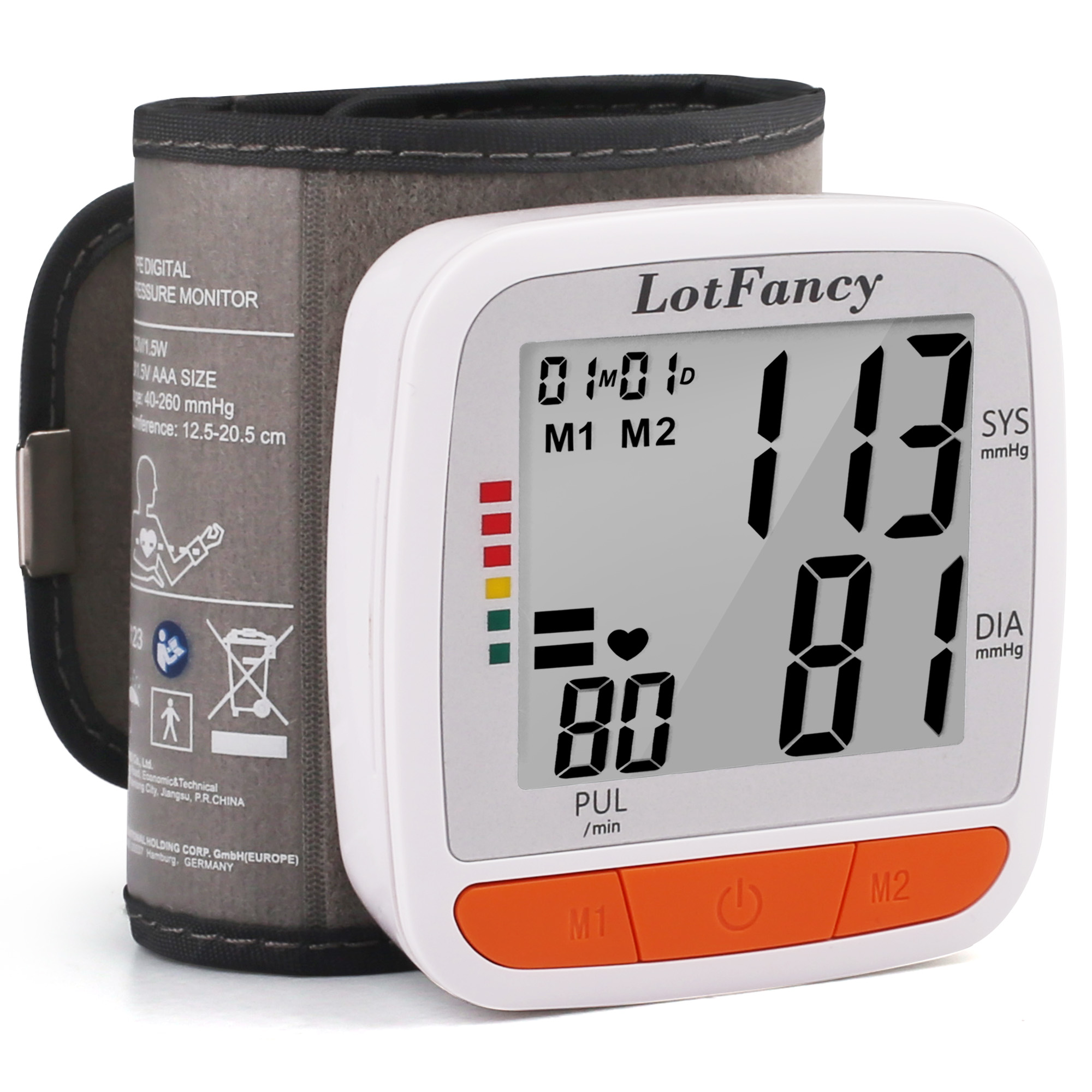 wrist   automatic   pressure machine wrist adjustable cuff 5 3 8 5 2   120 memory home bp gauge for irregular heartbeat detection Product details 0