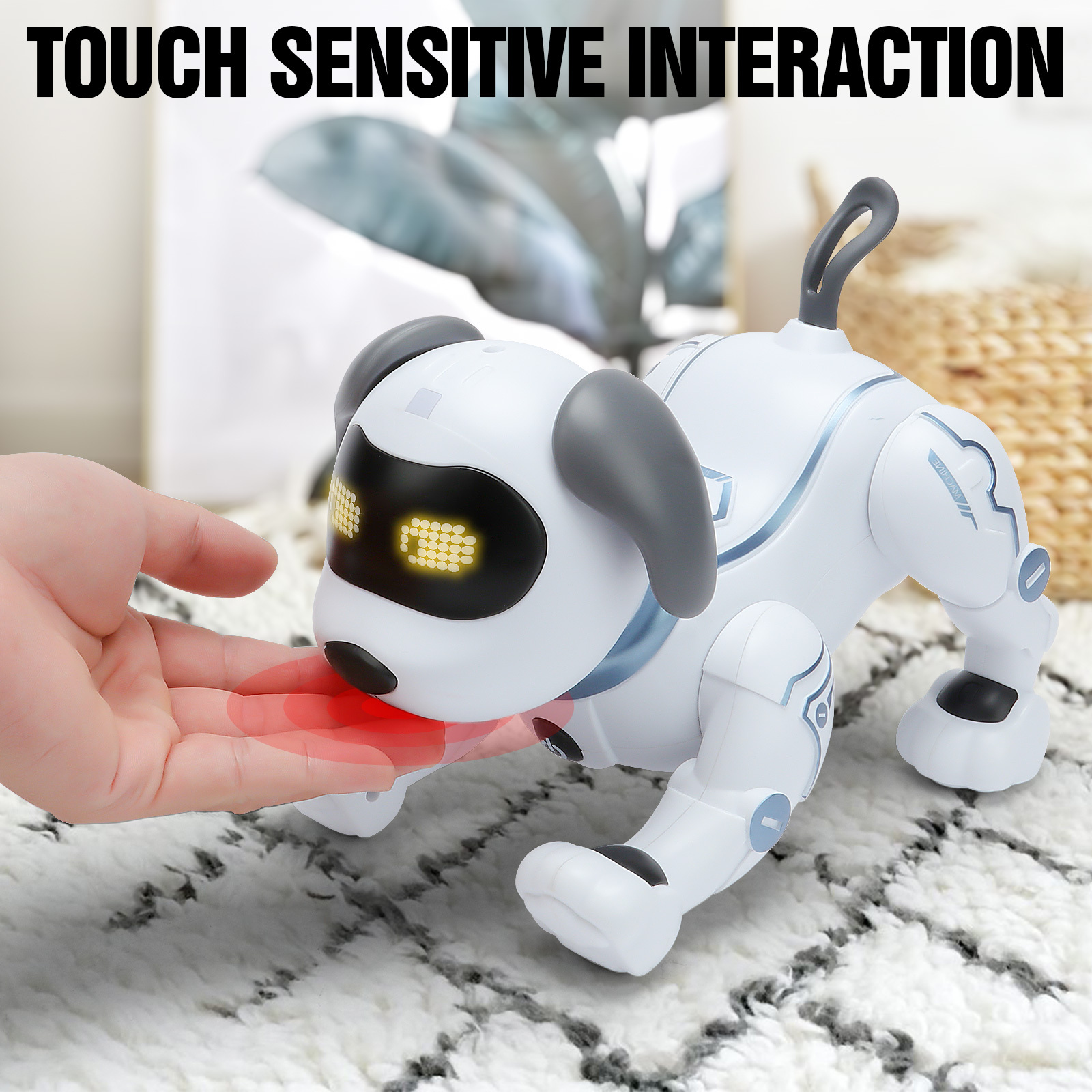 RC Robot Dog for Kids Remote Control Stunt Dog with Interactive Intelligent Robo Smart Dog for Kids can Sing Dance and Programming Great Christmas New Year Gift for Children