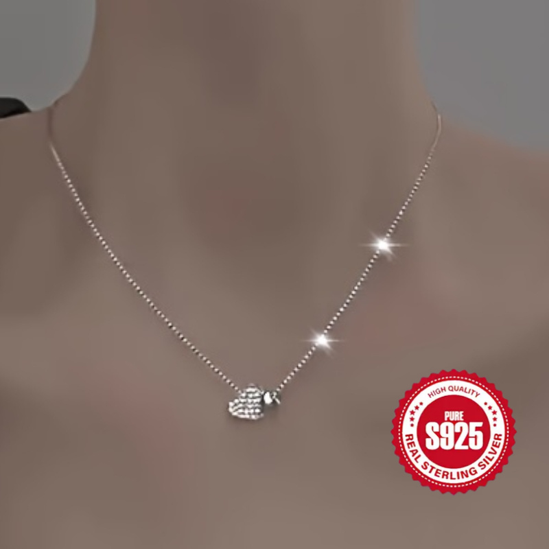 

925 -shaped Pendant Necklace, Clavicle , Suitable