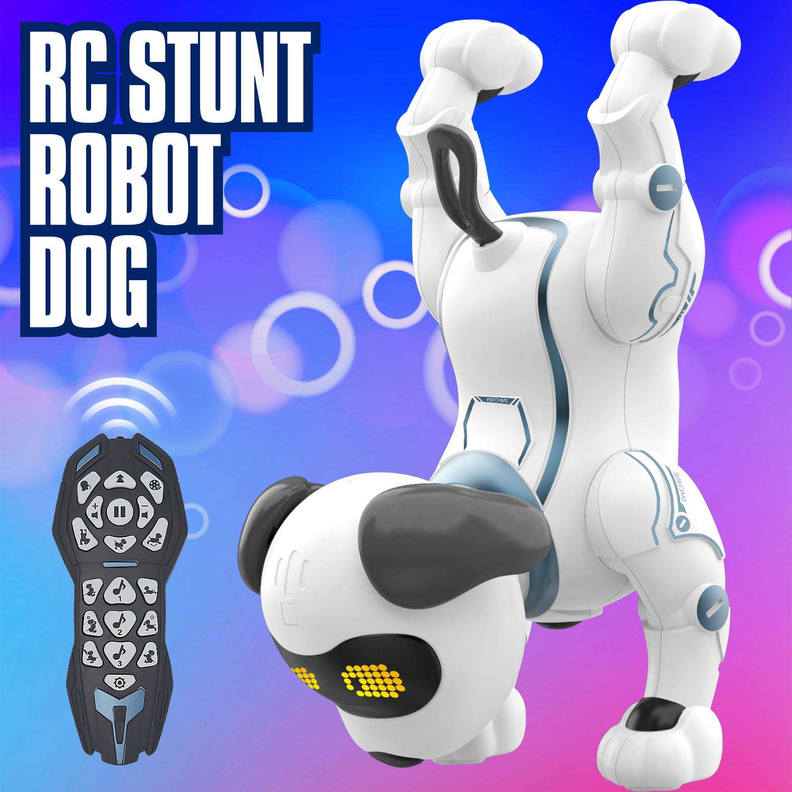 RC Robot Dog for Kids Remote Control Stunt Dog with Interactive Intelligent Robo Smart Dog for Kids can Sing Dance and Programming Great Christmas New Year Gift for Children
