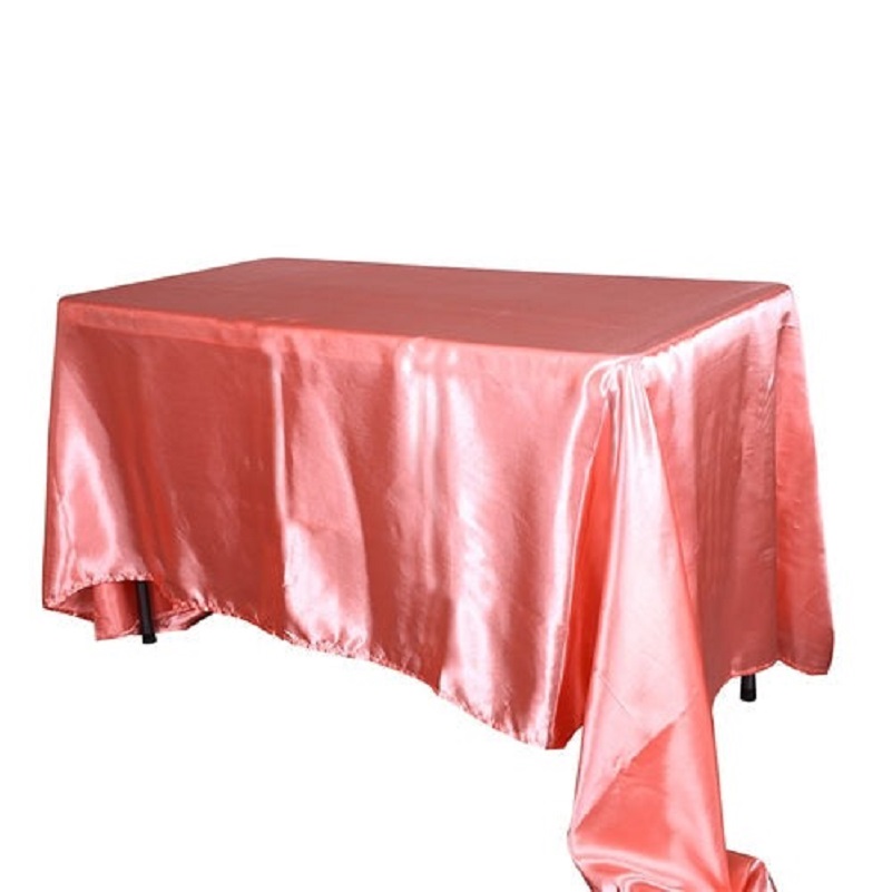 

90 X 156 Inch Rectangular Satin Tablecloths In Fabric Table Cover For Wedding, Banquet, Restaurant And Parties