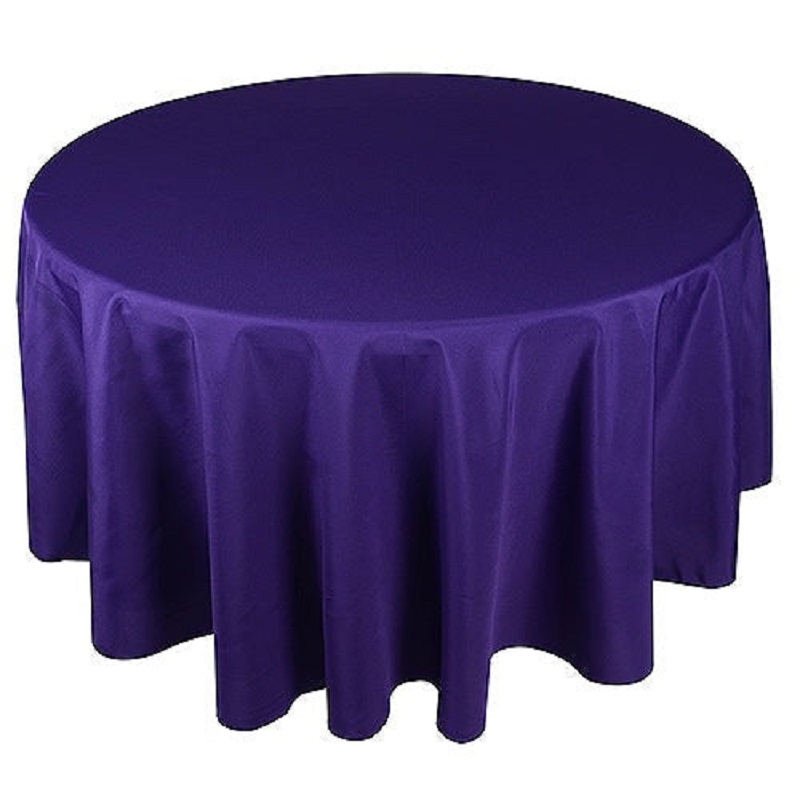 

70 Inch Round Polyester Tablecloths Fabric Table Cover For Wedding, Banquet, Restaurant And Parties