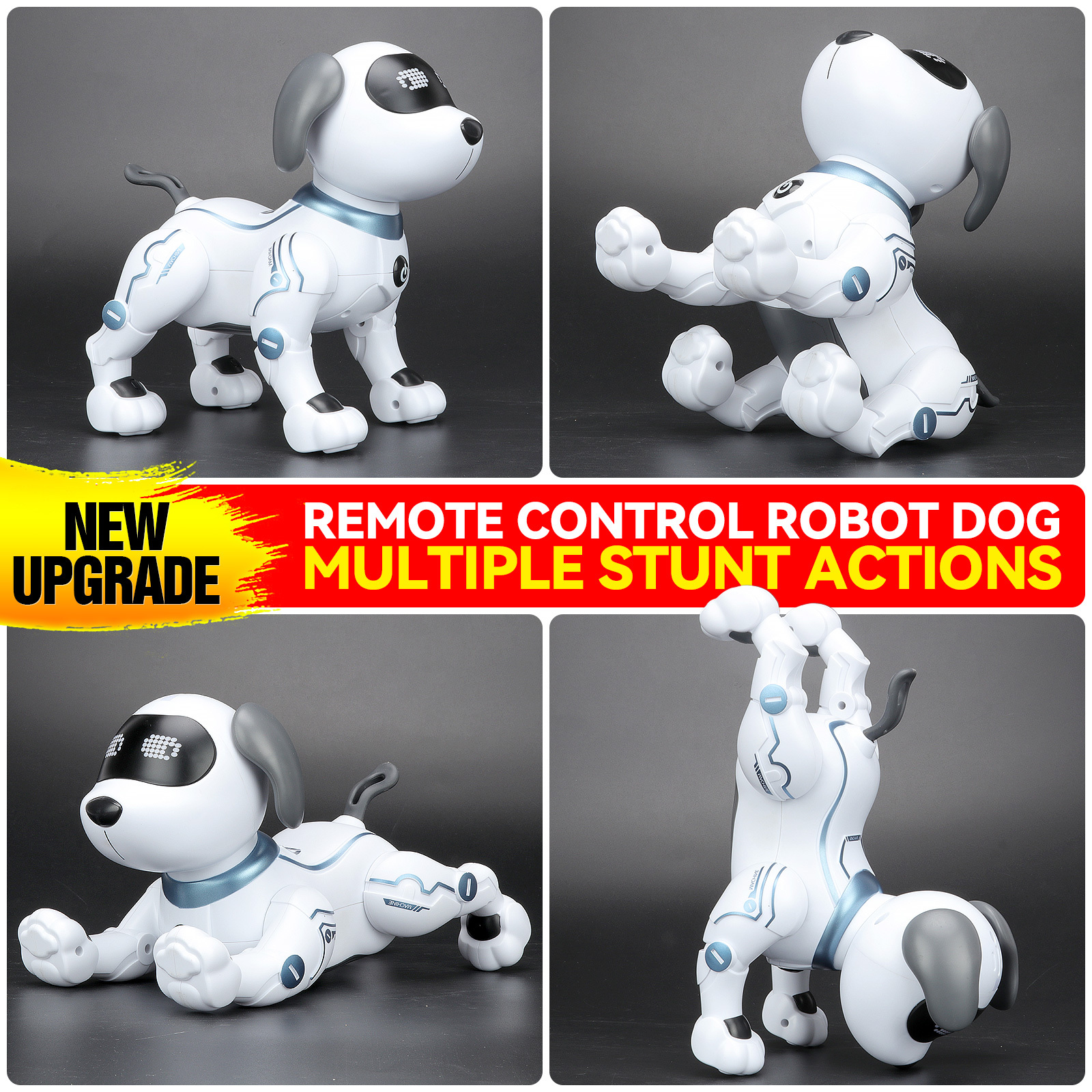 RC Robot Dog for Kids Remote Control Stunt Dog with Interactive Intelligent Robo Smart Dog for Kids can Sing Dance and Programming Great Christmas New Year Gift for Children