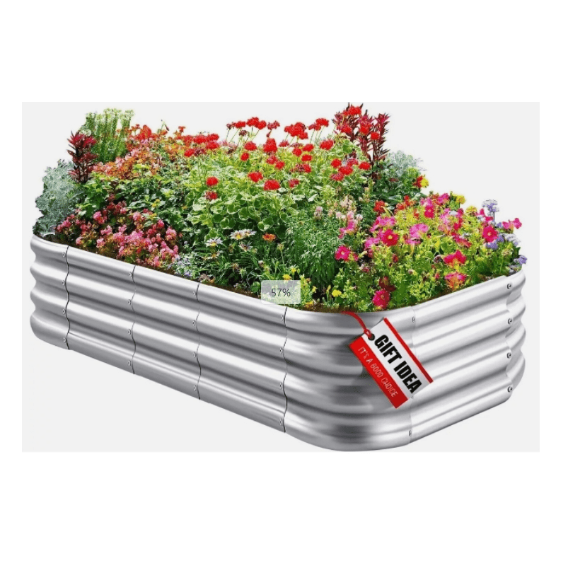 

Raised Garden Beds Outdoor For Vegetables Diy 12-in-1 Large Metal 8 * 2 * 1ft