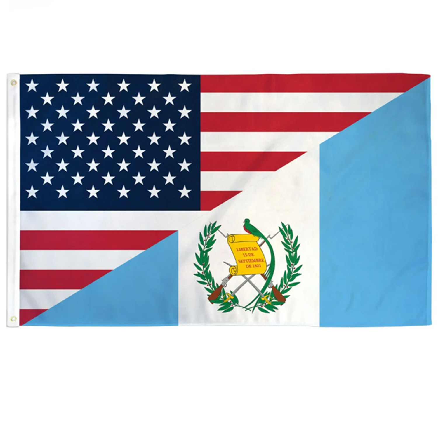 

2 Pack Double Sided Usa & Guatemala Combination Flag 3x5ft Vibrant Print Usa Guatemalan Flag Banner Indoor Outdoor Patriotic