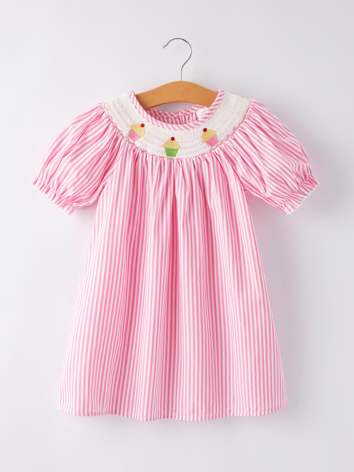 girls cotton smocked dress farm chicken embroidery - Temu