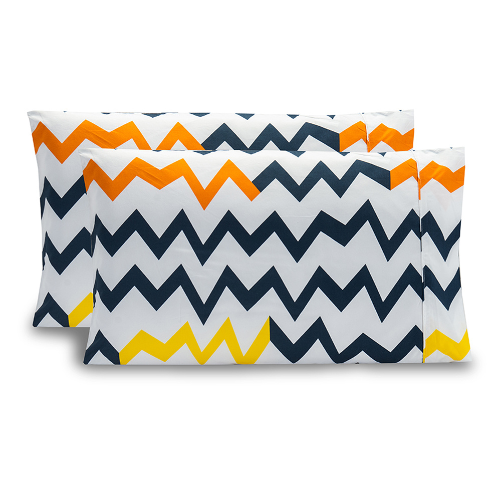 

Set Of 2 Chevron Pattern Pillowcases