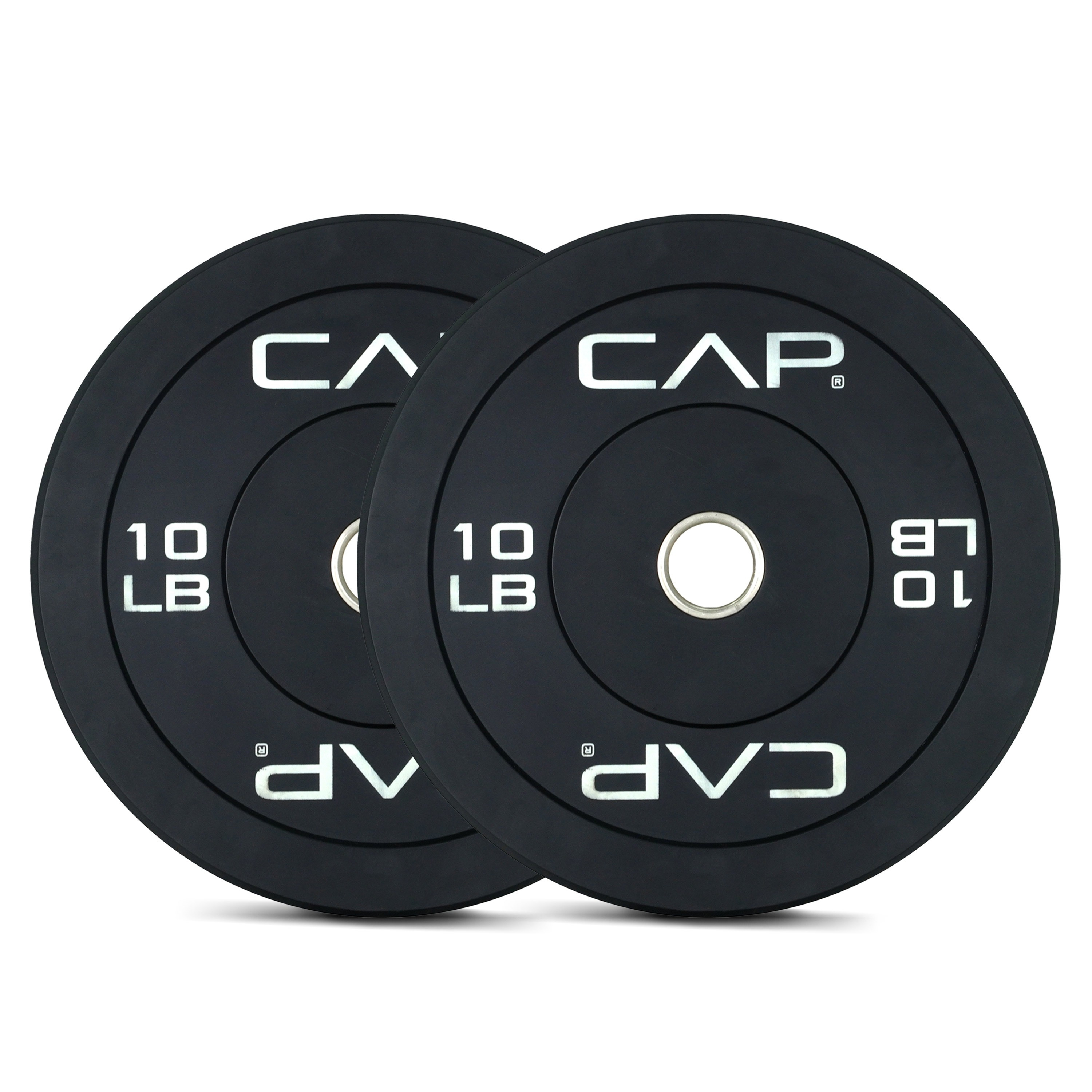 TEMU 2-inch Bumper Plate, Rubber Weight Plate With Steel For Weightlifting, Strength Training, 10 Lb (set Of 2)