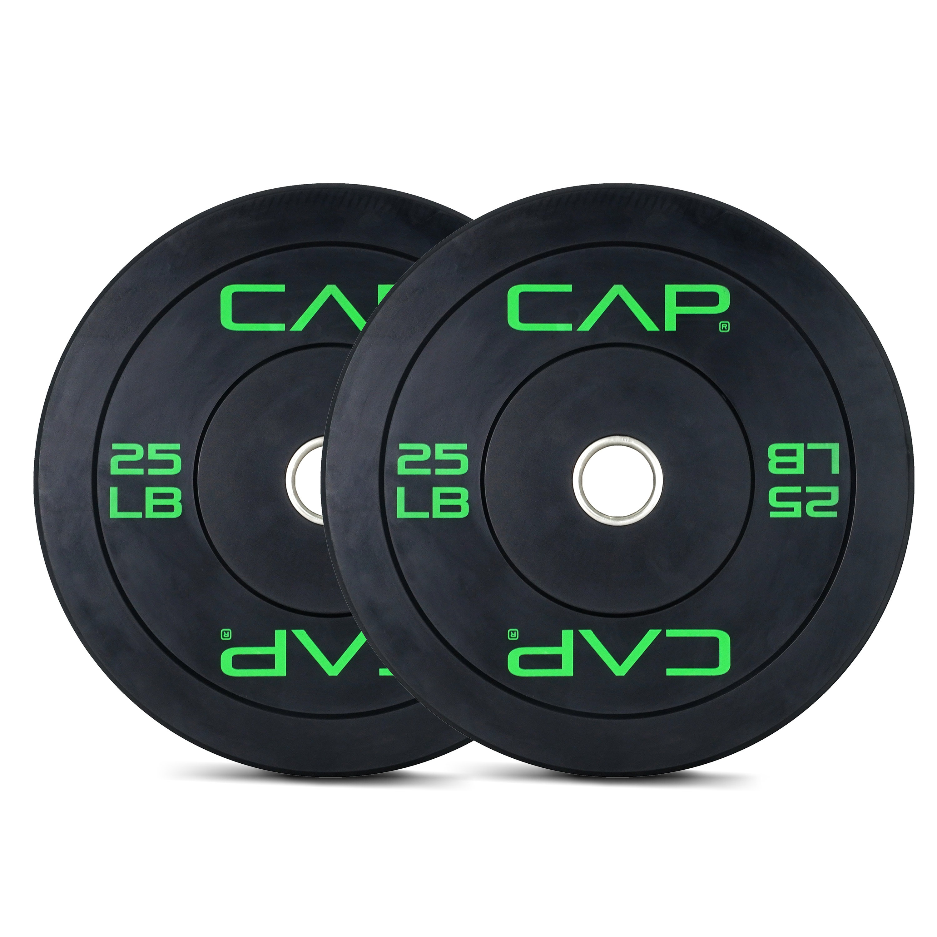 TEMU 2-inch Bumper Plate, Rubber Weight Plate With Steel For Weightlifting, Strength Training, 25 Lb (set Of 2)