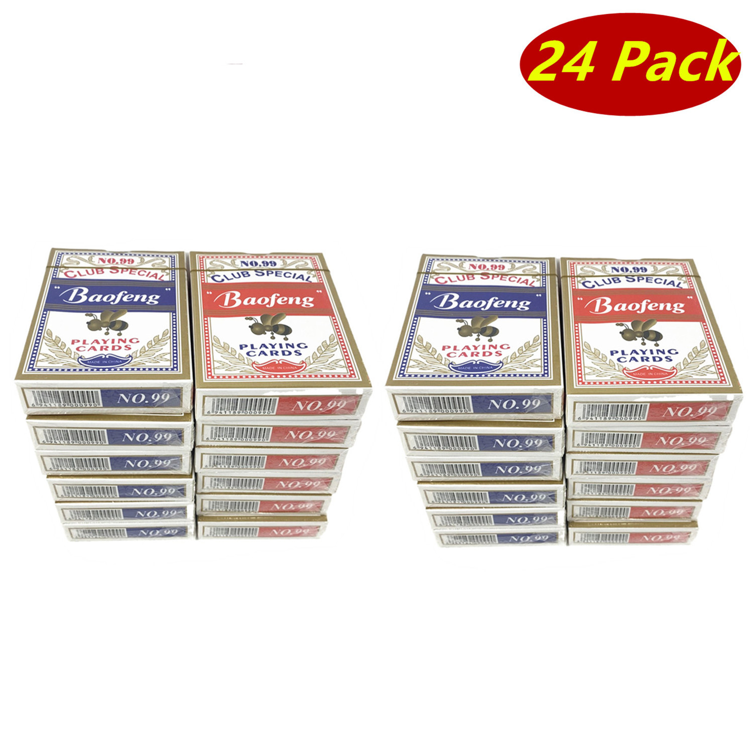 

24 Pack Playing Cards, Cards, , Standard Size Index Player' Game, Playing Cards Set, Bulk, , Gift