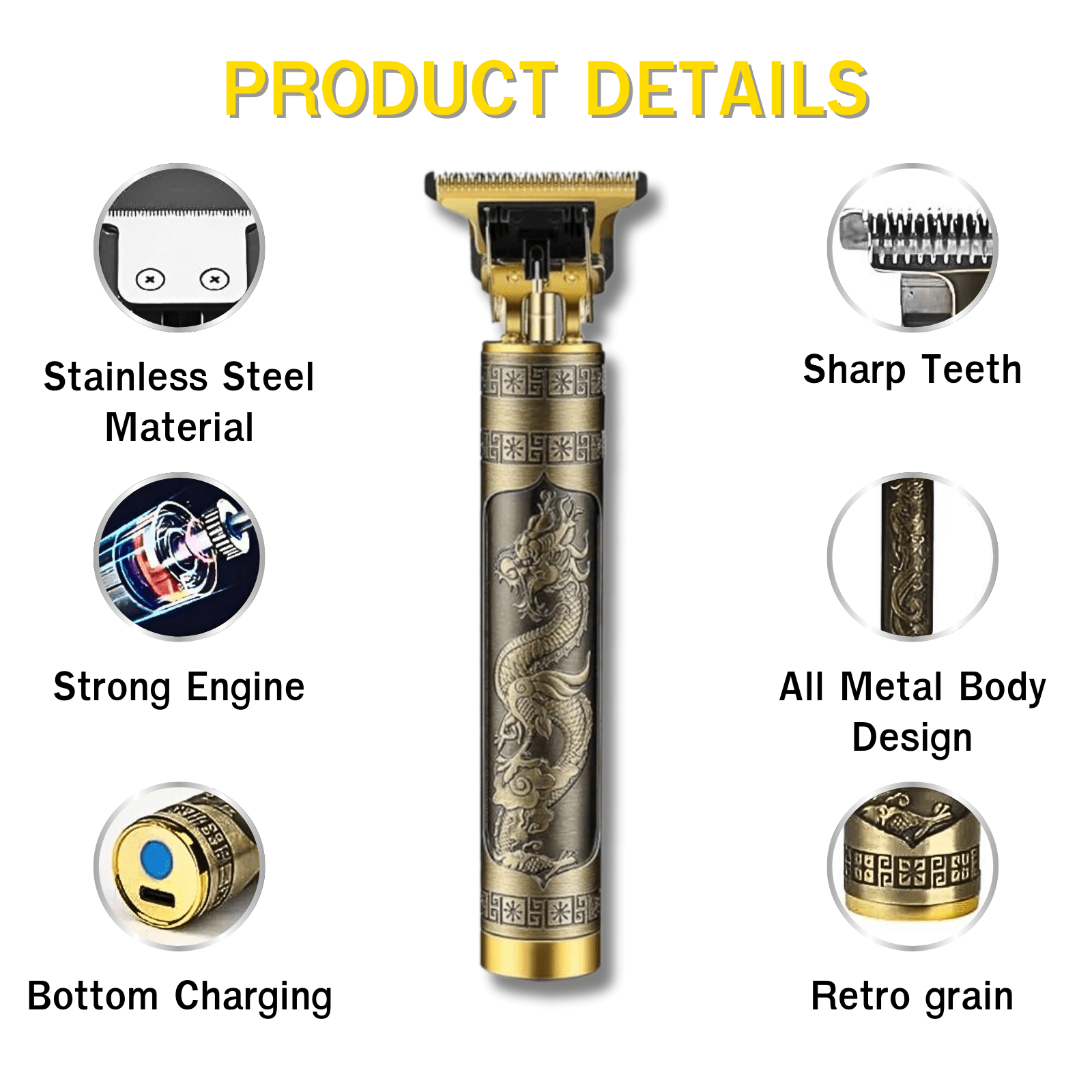 

1pc Professional Electric Engraved Hair Clipper - High-quality Multi- Tool For Men's Hair Cutting, Beard Shaping, And - Holiday Gift, Barber Shop, Or Personal Use