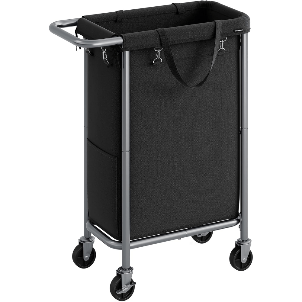 

Songmics 23.8 Gallons Rolling Laundry Hamper With Wheels, Laundry Basket With Removable Liner, With Handle, Laundry Sorter Blanket Storage, 24 X 11.4 X 31.9 In For Bedroom Bathroom