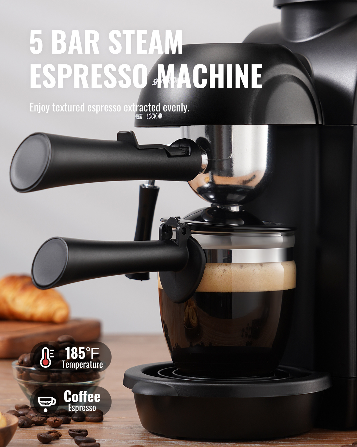 Espresso Machine Powerful Steamer Cappuccino Temu