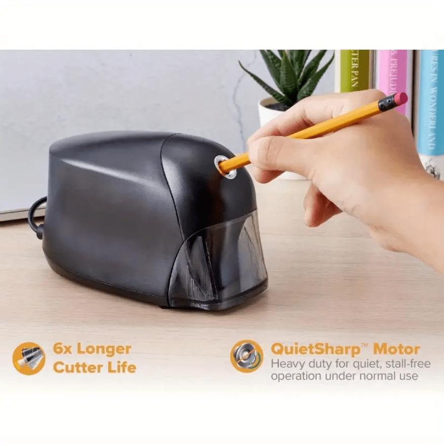 

Professional Quiet Sharp Executive Electric Pencil Sharpener - , Automatic, Classroom-ready, Black Color, New Condition - Home, Office, And School Use