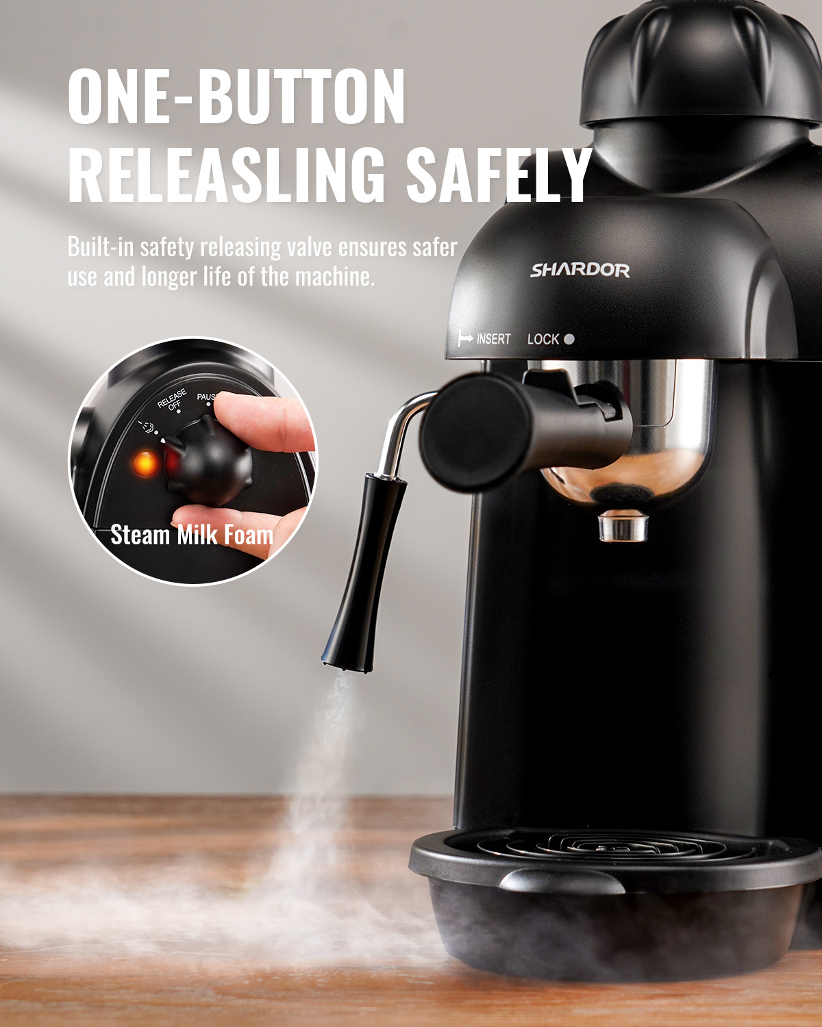 Espresso Machine Powerful Steamer Cappuccino Temu