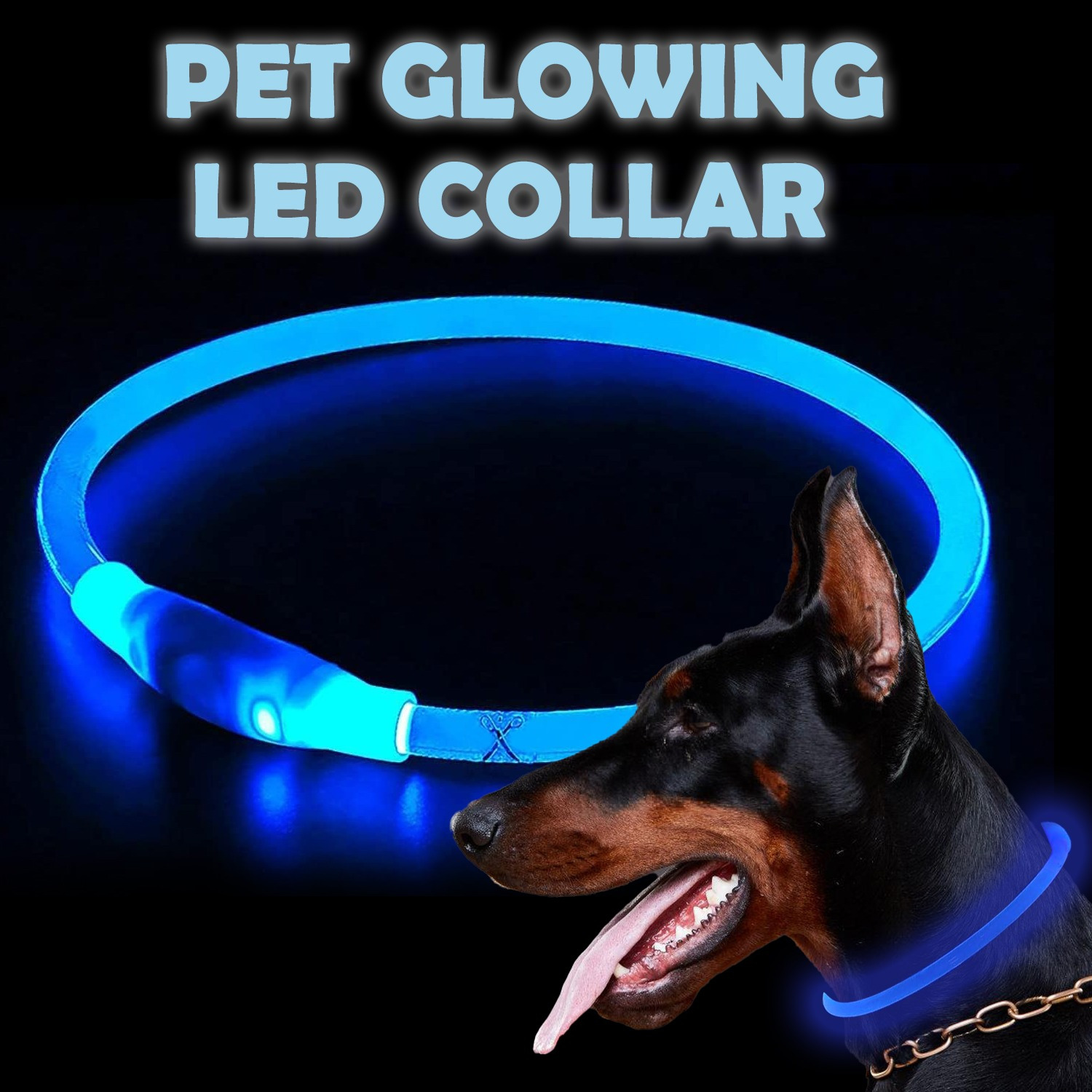 TEMU Led Dog , Collars,rechargeable Dog For Walking，universal, Reusable Necklace For Small Red And