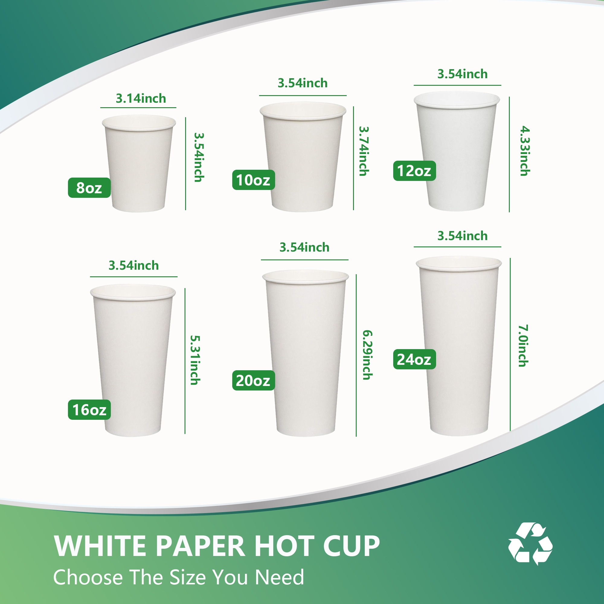 1000 pack 20oz 24oz disposable coffee cups large paper - Temu