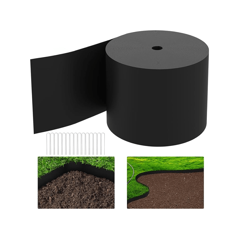 

50 Ft Landscape Edging Coil, 5 Inch Board Edging, Flexible Garden Bed Edging, Barrier Edging For Garden, Lawn, , Path,