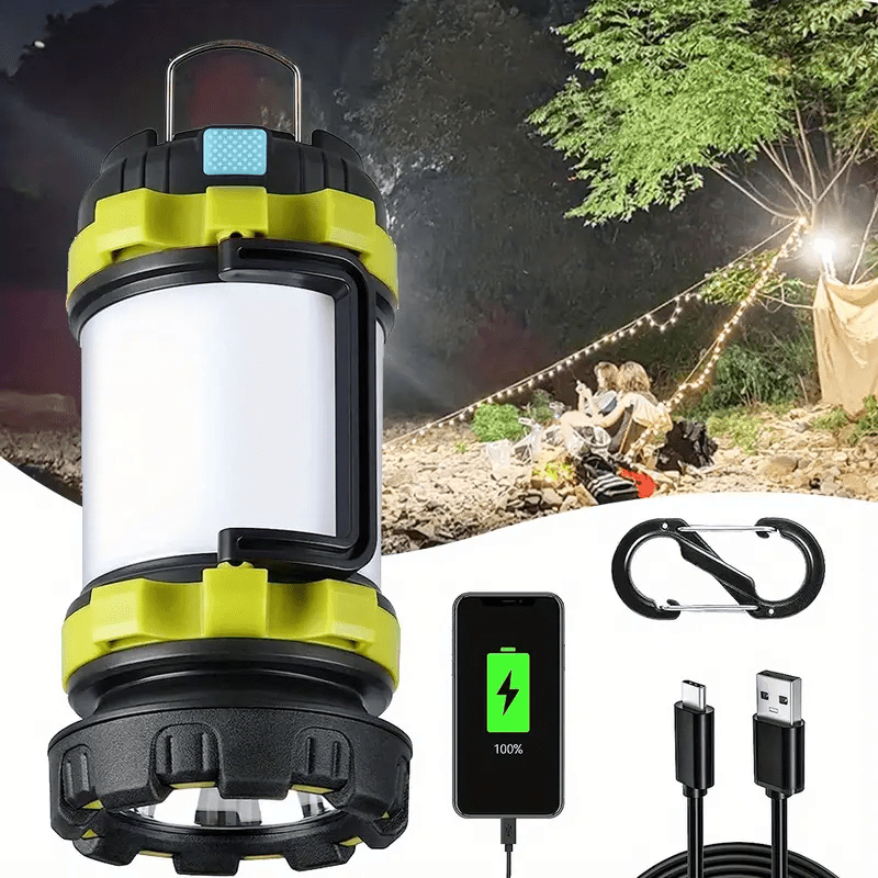 

1pc Camping Light, Led Powerful Flashlight, Rechargeable Lantern Flashlight, Usb Rechargeable Flashlight Battery Flashlight, Rechargeable Portable Camping Light Spotlight Light Powerful Flashlight