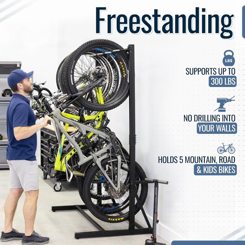 Freestanding Bike Storage Rack Indoor Garage Floor Stand Temu