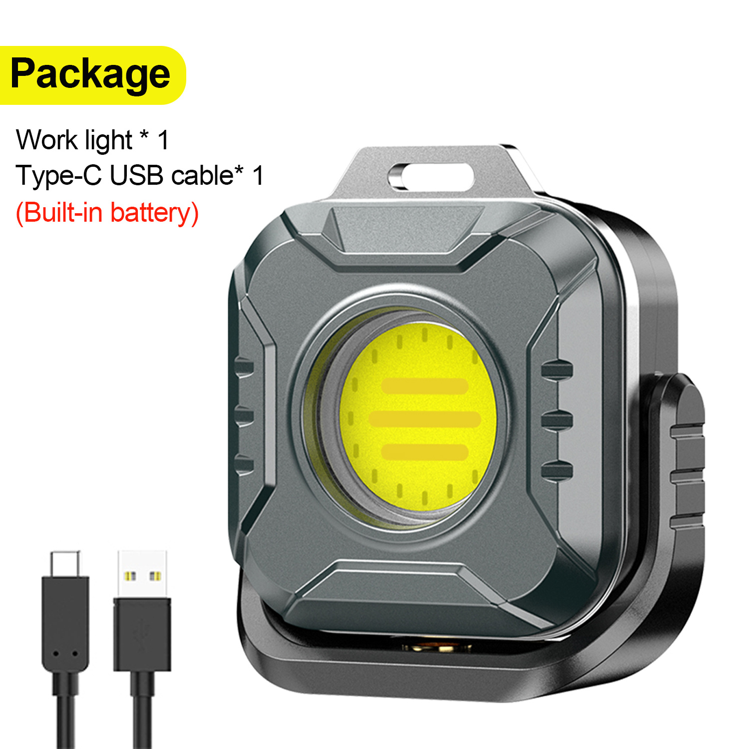 

Rechargeable Magnetic Mini Cob Light，6-mode High With Sos ，waterproof, Portable, Compact, , Led Flashlight，mini Keychain Light For Outdoor, Camping, Emergency, Use， Gift