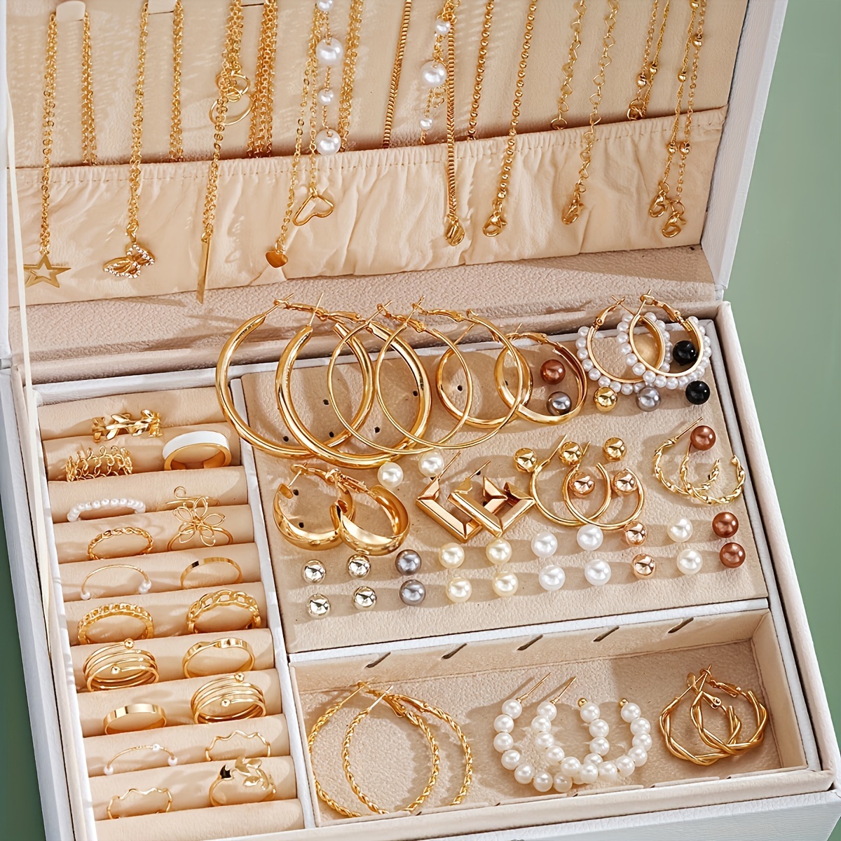 

86pcs Jewelry Set, Including Necklaces, , , Outfits Accessories Dating Decor ()