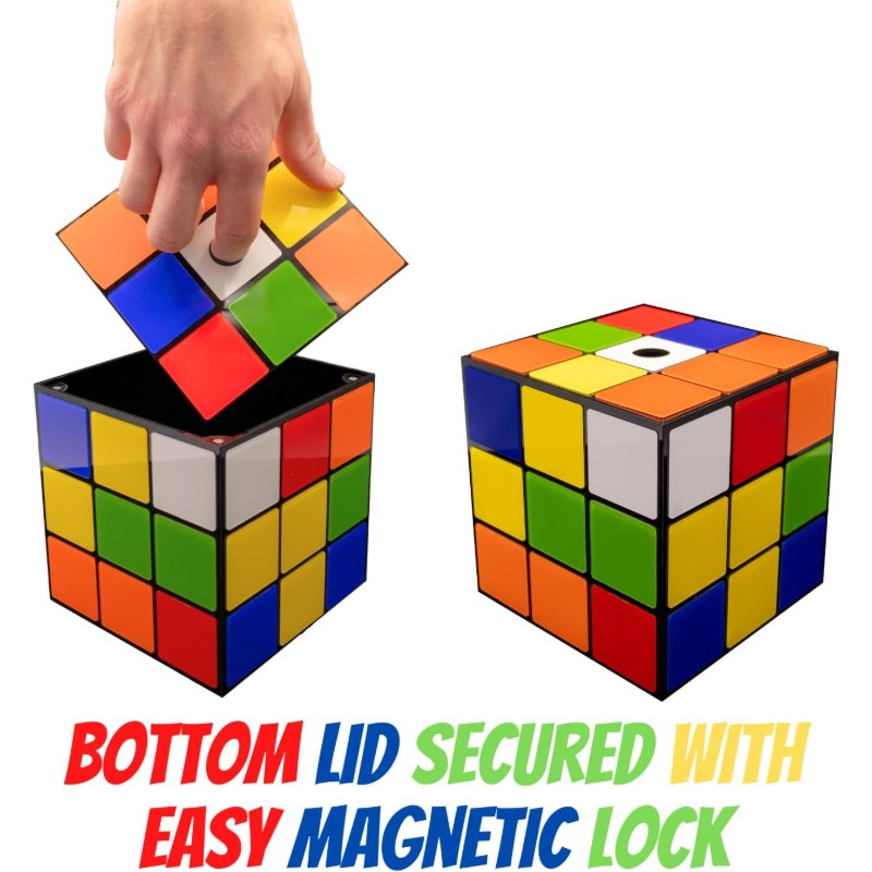 magic cube tissue box cover   decor funky furniture magnetic bottom lid   80 s home decor funny tissue box cover Product details 4