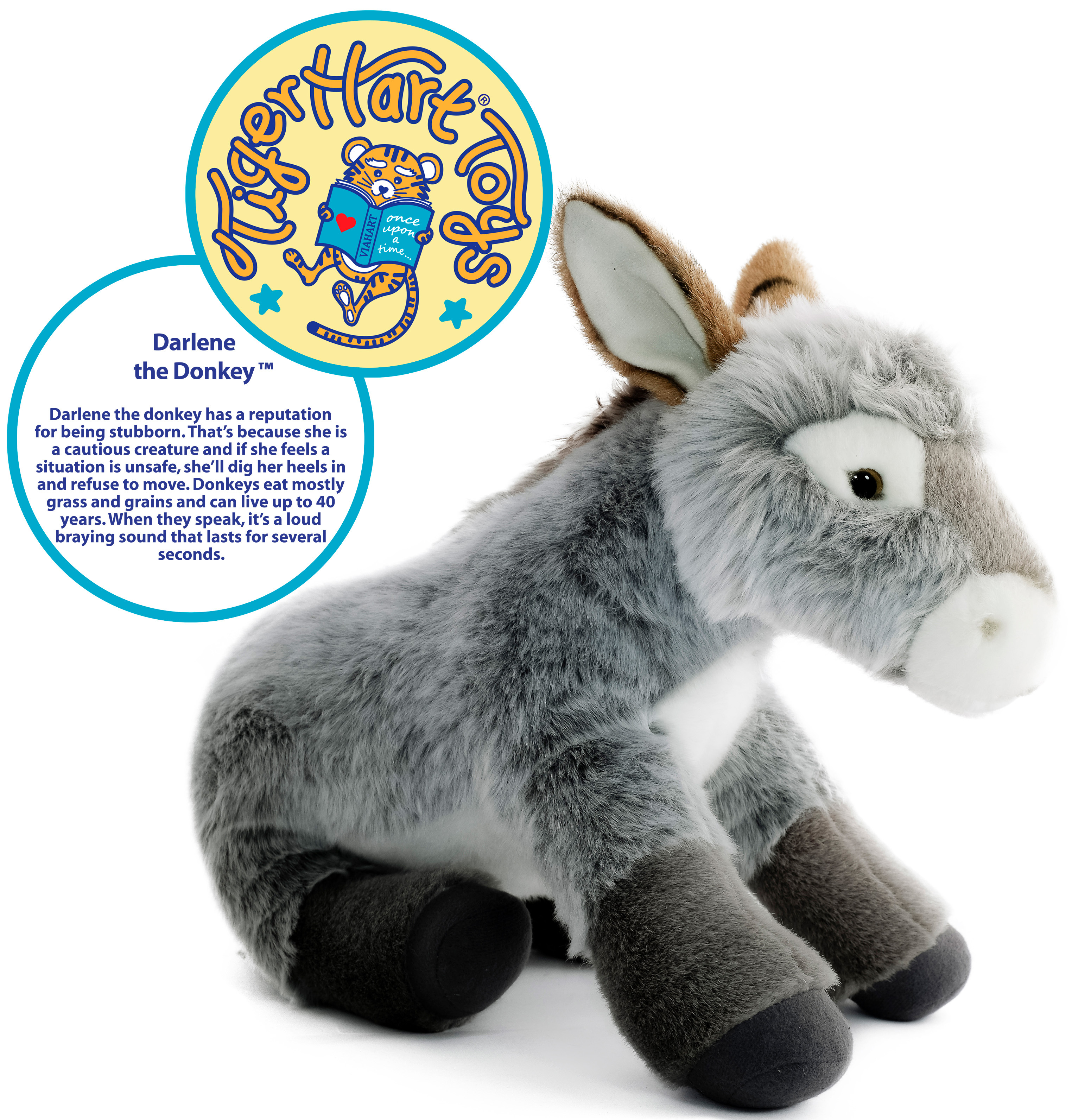 Darlene The Donkey - 15 Inch Stuffed Animal Plush