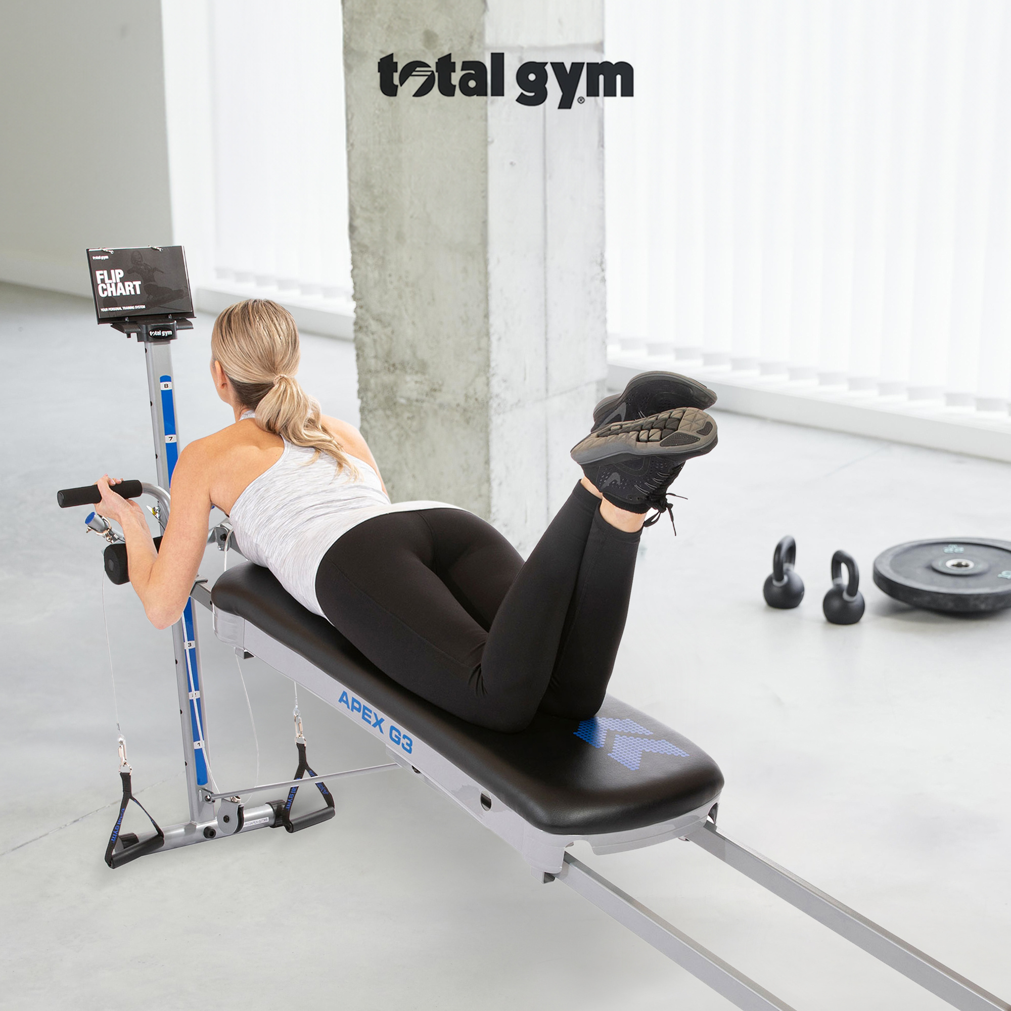 Total Gym APEX G3 Home Gym with Compact Design, Full Body Workout System for Home Fitness and Attachments
