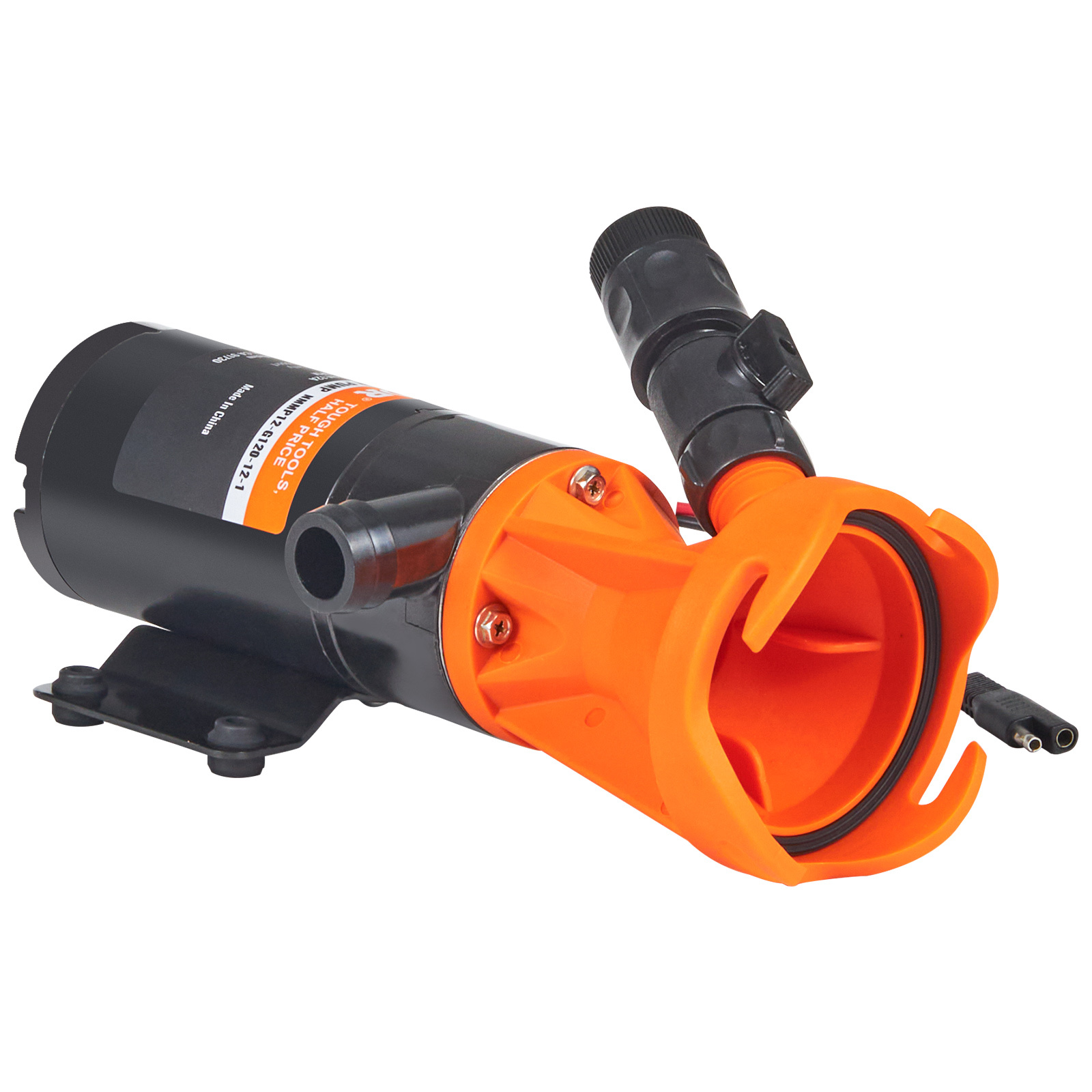 TEMU Vevor Rv Portable Pump, 12v, 12gmp Quick Release Rv Waste Pump, Rv Sewage Sewer Pump With Detachable Quick Connection Valve Metal Hose Clamp Power Cord, For Rv Boat Marine Motorhome Camper