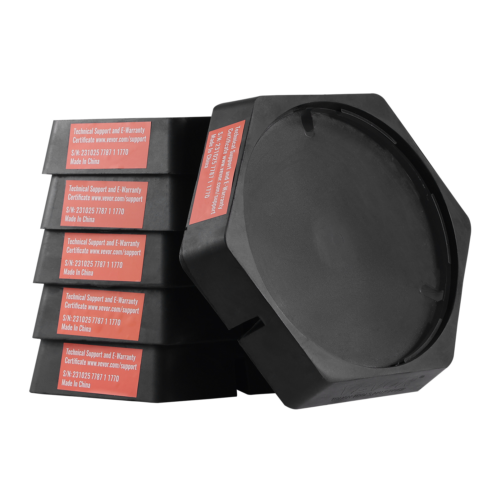 Vevor Rv Leveling Pads, 9 Inch Round Landing Feet, Permanent Attached Jack , Rubber Jack Pads, 5000 Lbs Capacity Per , 5th Wheels, Travel Trailers, /c Motorhomes (6-pack)
