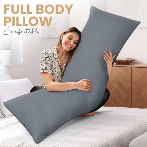 bedding body pillow 20 x 54 inch long pillow for adult side sleepers fulffy cuddle pillow
